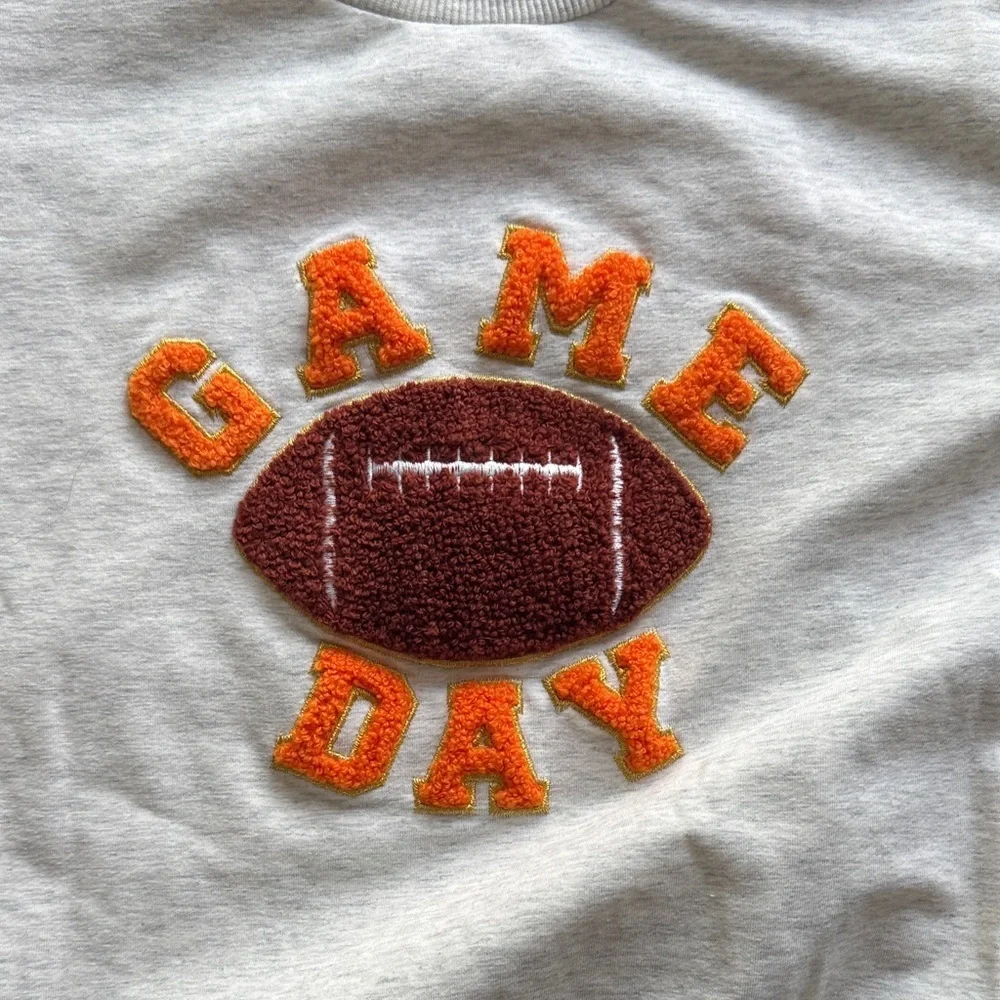 4T - 5T Game Day Football Sweatshirt and Football Flare Bellbottom Pants Set
